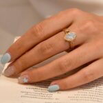 vintage marquise soft chain lab diamond ring