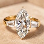 0202 velora classic vintage marquise three stone lab diamond engagement ring