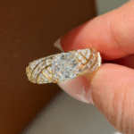 0444 seraphina 1.5ct cushion lab diamond twisted wing ring statement engagement ring