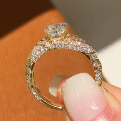 0444 seraphina 1.5ct cushion lab diamond twisted wing ring statement engagement ring