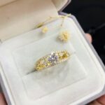 isadora lab grown diamond open gallery band ring – vintage glamour meets modern sparkle5