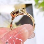 the elara chain link halo lab diamond ring 14k18k gold (2)